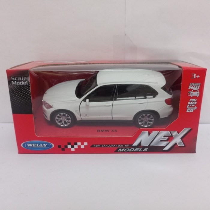 Diecast mobil BMW X5 Welly 1:36 miniatur mobil mainan anak koleksi