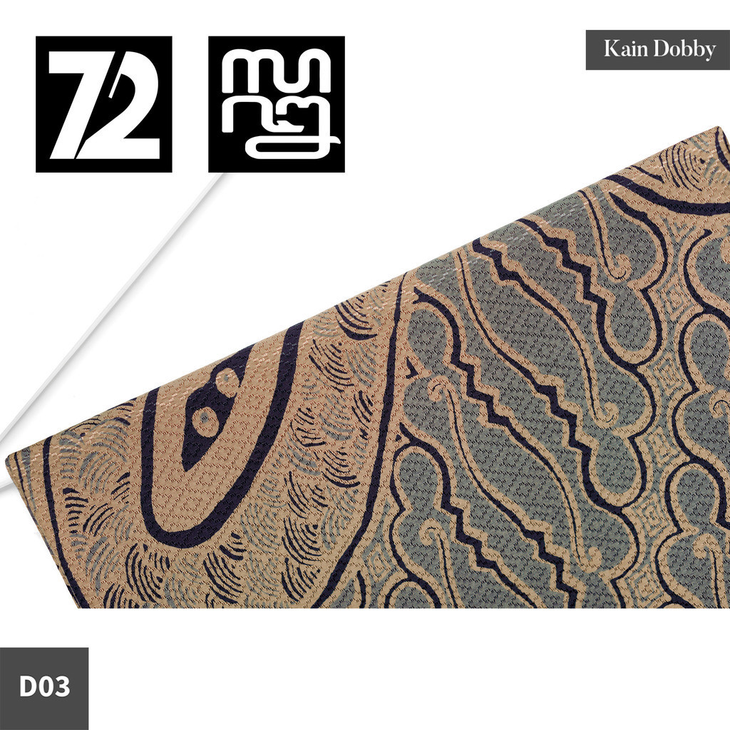 KAIN BATIK PREMIUM Bahan Dobby Dobi Dobbi Dolbi Motif Parang Rumput Samudra Warna Abu Hitam 724919 C