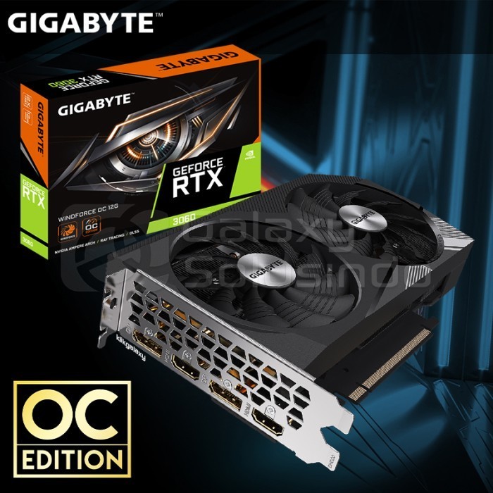 GIGABYTE GeForce RTX 3060 WINDFORCE OC 12GB GDDR6 - RTX3060 DDR6