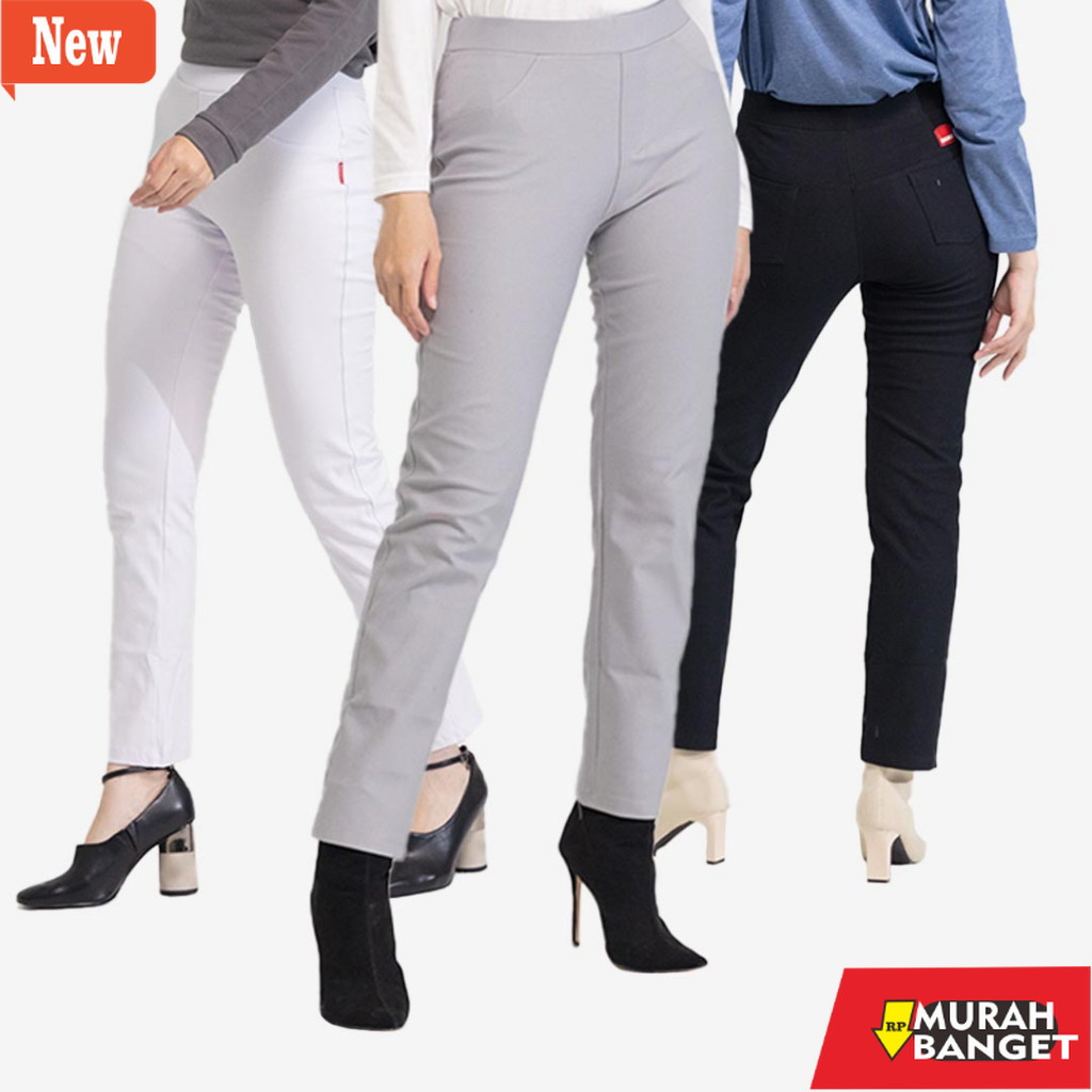 celana kerja wanita terbaru yg lagi viral- Dauky Celana Panjang Wanita Straight Fit Basic Series
