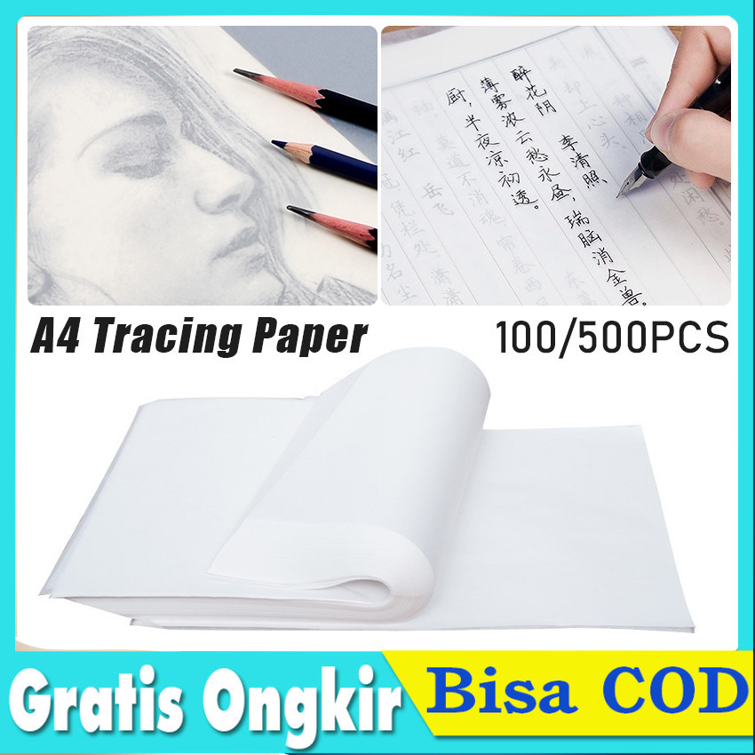 

500Pcs Kertas Kalkir / Tracing Paper F4 / Tracing Paper Art Gambar Arsitek Sipil Bukan Kertas Kalkir A4 Gambar / Film Sablon Stempel Undangan