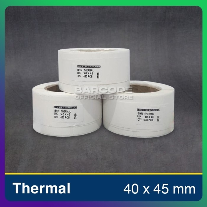 

Label Stiker Termal 40x45mm / 40 x 45 / 40x45 mm 1 Line (1 Slop) -TMA56