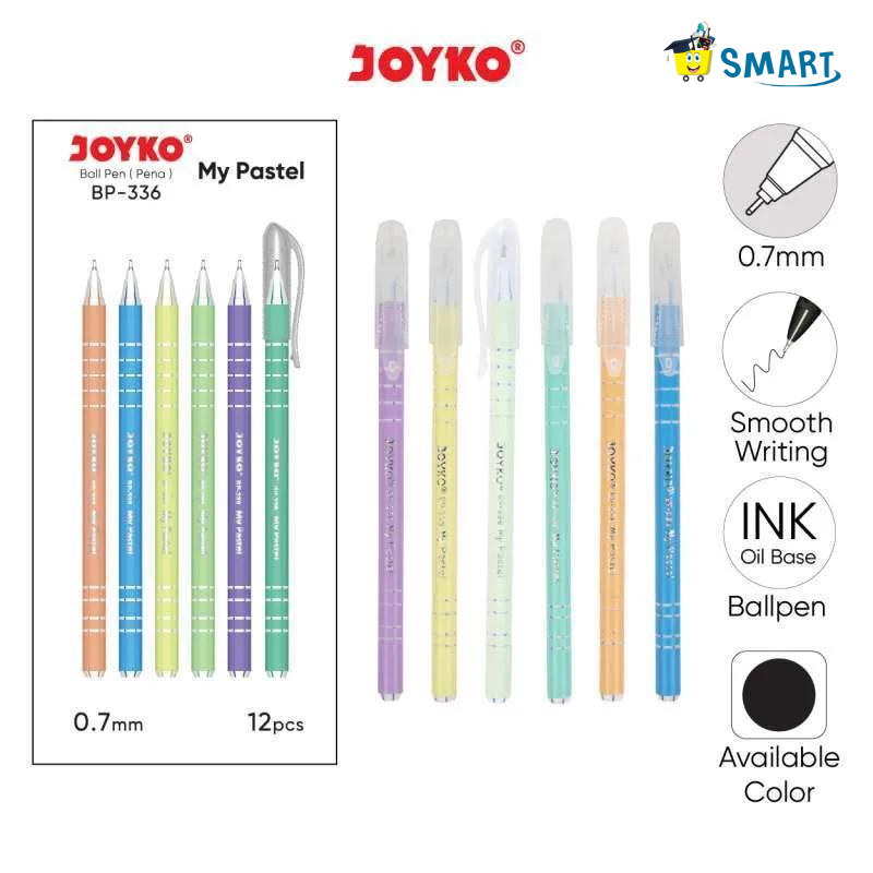 

(1PAK ISI 12PCS)JOYKO BALLPOINT MY PASTEL BP-336