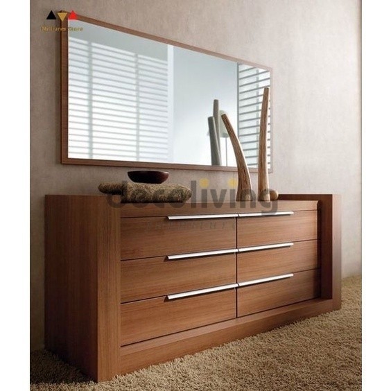 Meja TV /Meja Rias/Meja Ruang Tamu/ Panjang 120/150 Cm Tebal 5 Cm Tinggi 70 Cm Laci 6 Laci