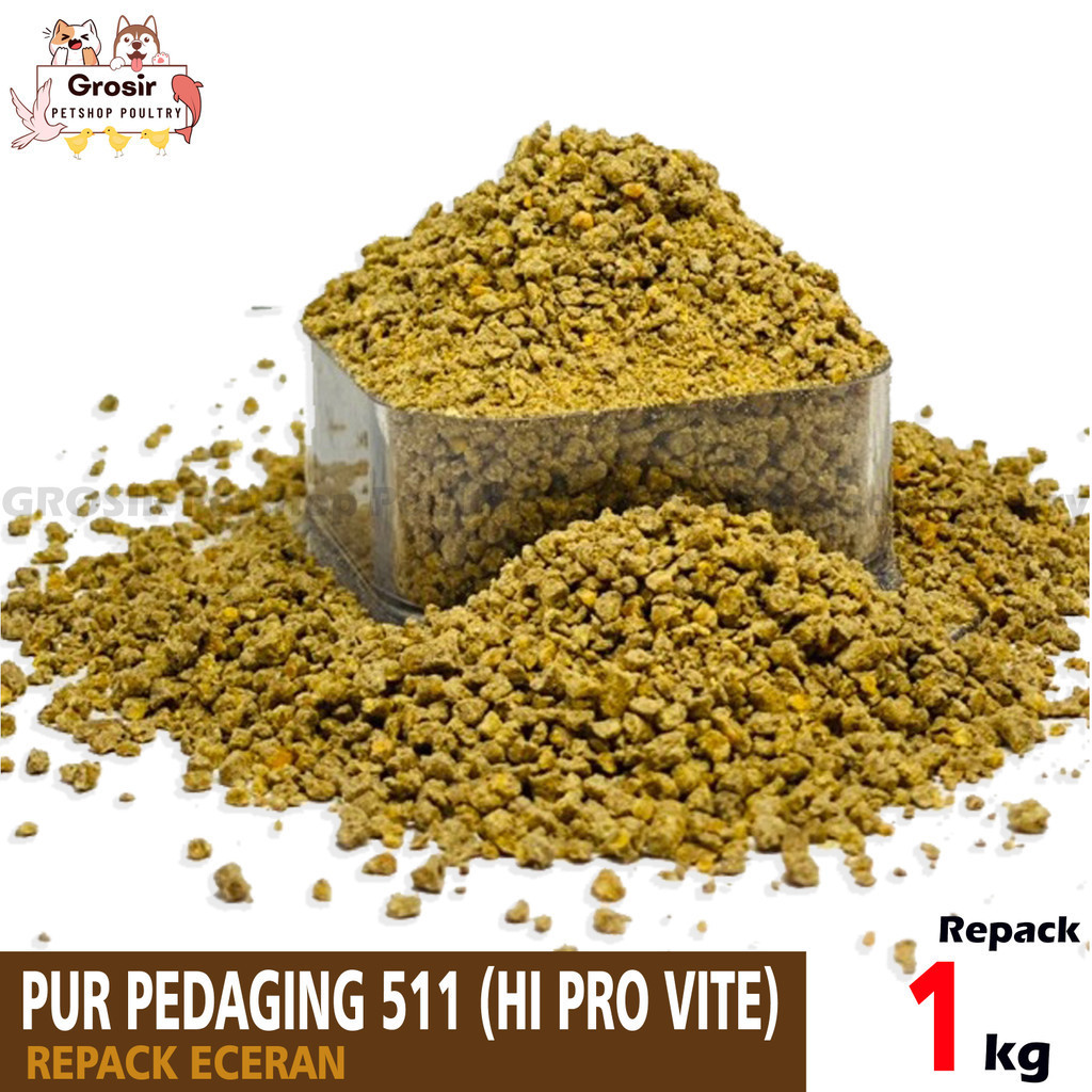 Pur Vour Pedaging 511 Berat 1 kg untuk Ayam Pedaging / Bebek, Ayam kecil / Bebek kecil