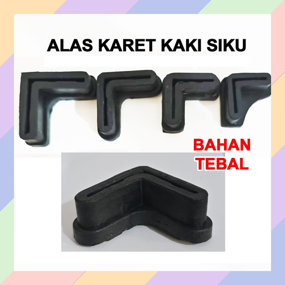 RA12 Karet Kaki SIKU Alas Rak BesI Sepatu Tebal Anti Gores Lantai Furniture 39B5