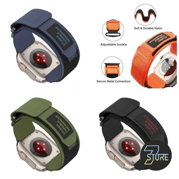 Original Strap Apple Watch Nylon STURDY iWatch All Series 1 2 3 4 SE Ultra 5 6 7 8 9 Ultra2 Premium 