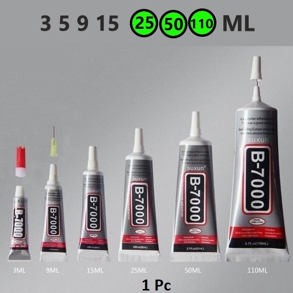 

Lem B-7000/Lem DIY/Lem Serbaguna/Lem Bening Uk. 25-110ml Harga/Pc