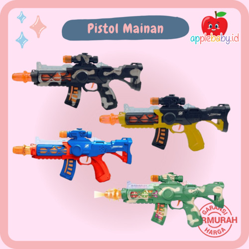 Mainan Tembak Tembakkan Anak Bunyi Nyala Mainan Pistol Mainan Pistolan Bunyi