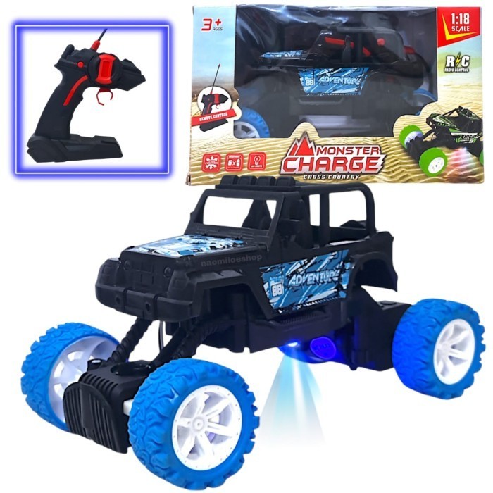 Rc experience offroad Mainan mobil remote control skala 1:18 RC lampu atap oost rc monster