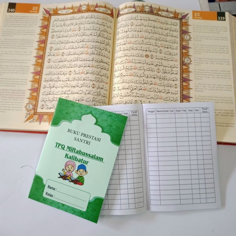 

CETAK BUKU PRESTASI SANTRI MADIN SEKOLAH MADIN TPA TPQ MINIM ORDER 20 BUKU