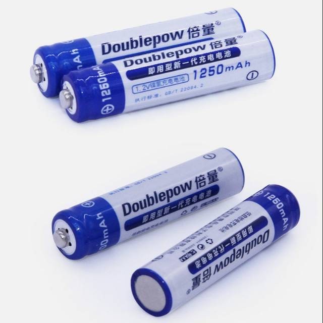 Taffware / DOUBLEPOW Batu Baterai Alkaline Rechargeable AAA 1250mAh 2 PCS