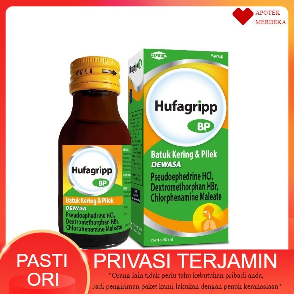 Hufagrip BP Dewasa Batuk Pilek Syrup 60 ml
