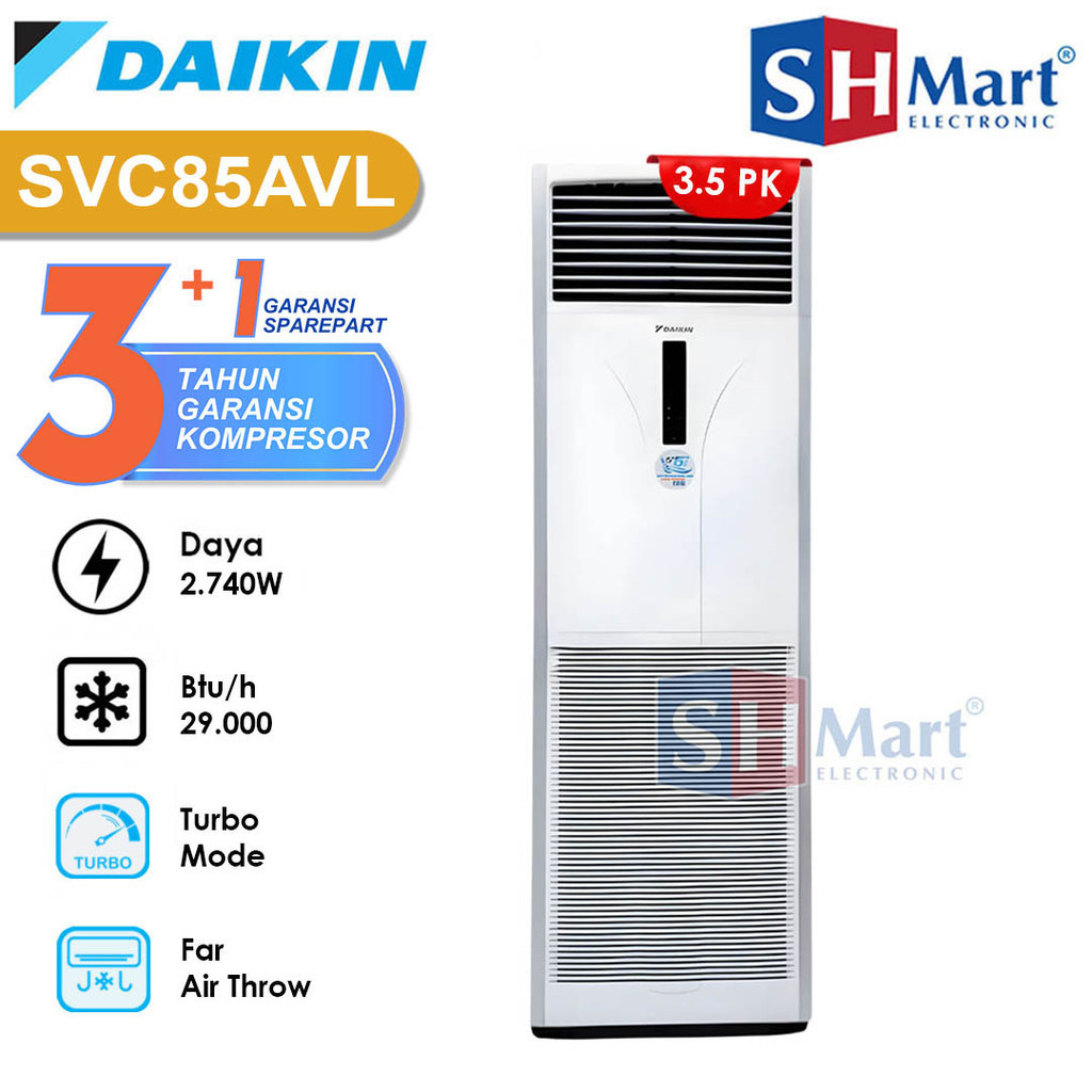 AC FLOOR STANDING DAIKIN 3,5 PK SVC85AV 1 PHASE NON INVERTER GARANSI RESMI