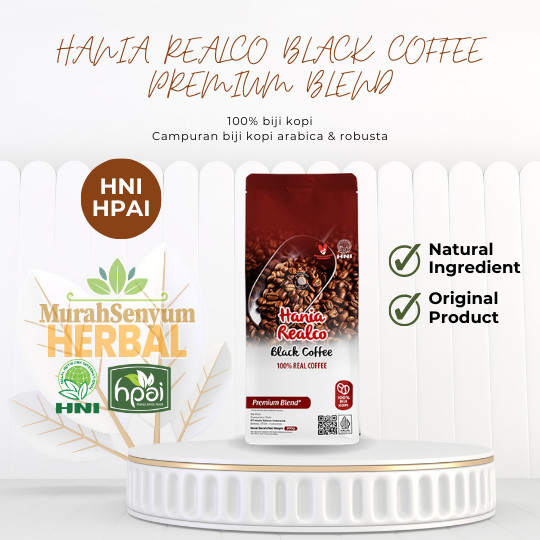 

READY STOCK MURAHSENYUM HANIA REALCO BLACK COFFEE PREMIUM BLEND HNI HPAI ORIGINAL
