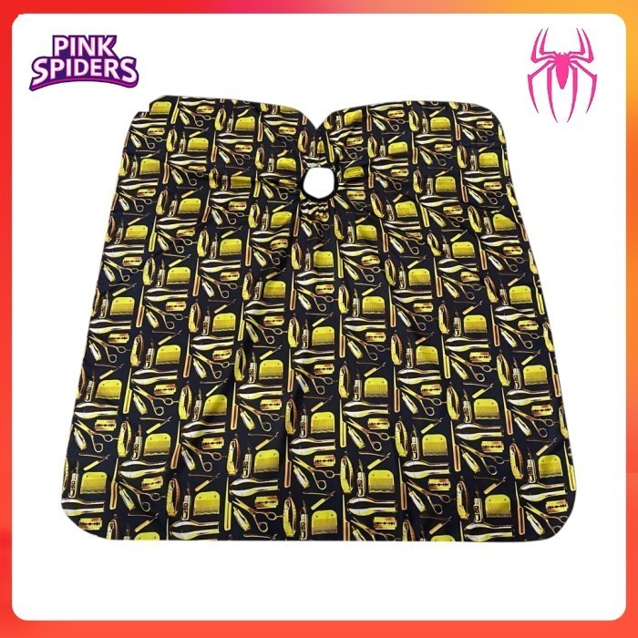 Kep potong gold hitam Kain Kip Barber Model Terbaru dan Terbaik by Pink Spider Store