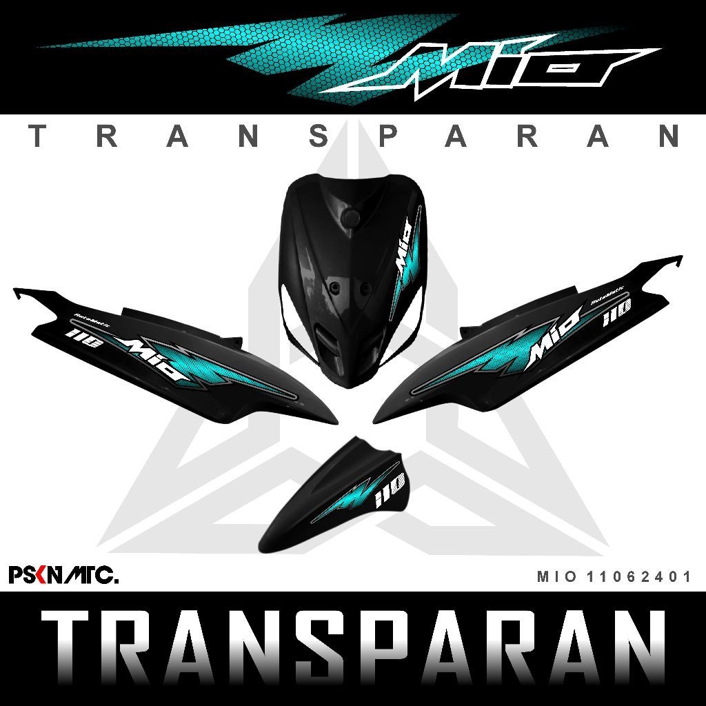 STIKER STRIPING STIKER MIO TRANSPARAN HONEYCOMB PILIH WARNA
