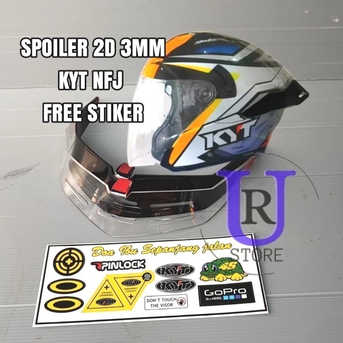SPOILER 2D HELM KYT  NFJ / SPOILER HELM KYT NF-J  / SPOILER KYT NFJ | FREE STIKER