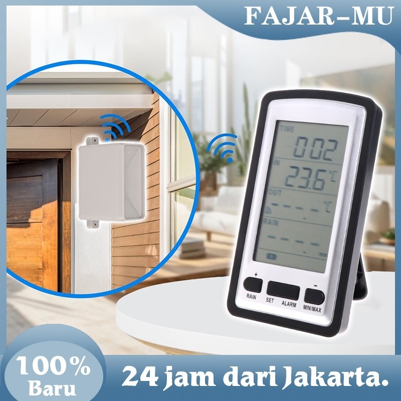 Rain Gauge Pengukur Curah Hujan Untuk Ukur Curah Hujan Dan Suhu Hygrometer Thermometer