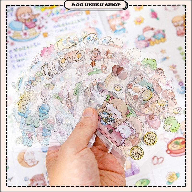 

AU - STICKER 20PCS AESTHETIC DESIGN DIY / STICKER WATERPROOF TUMBLER / STICKER DIARY MOTIF KARAKTER
