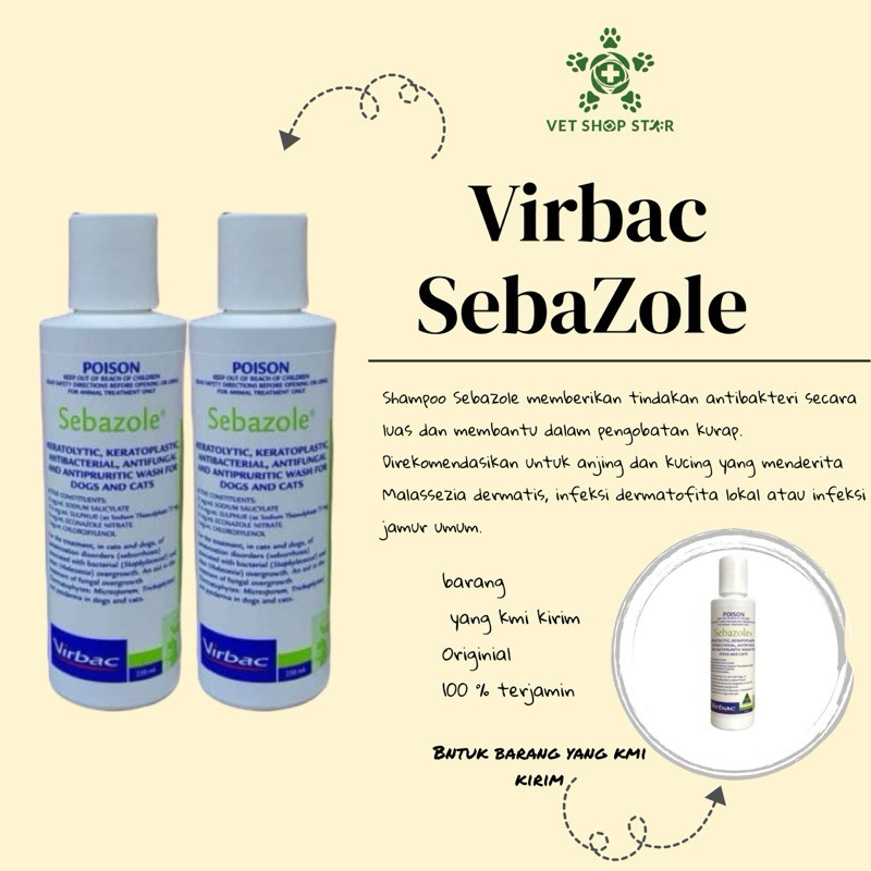 Sebazole Virbac 250 ml ( Original )