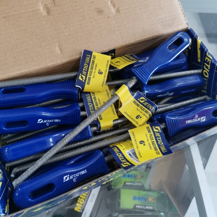 Kikir bulat 6"JETJO TOOLS round file kikir bulat kasar kikir kayu