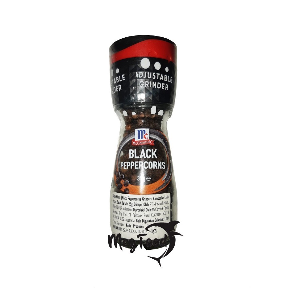 

Mc Cormick Black Peppercorns Seasoning 35 Gram - Lada Hitam