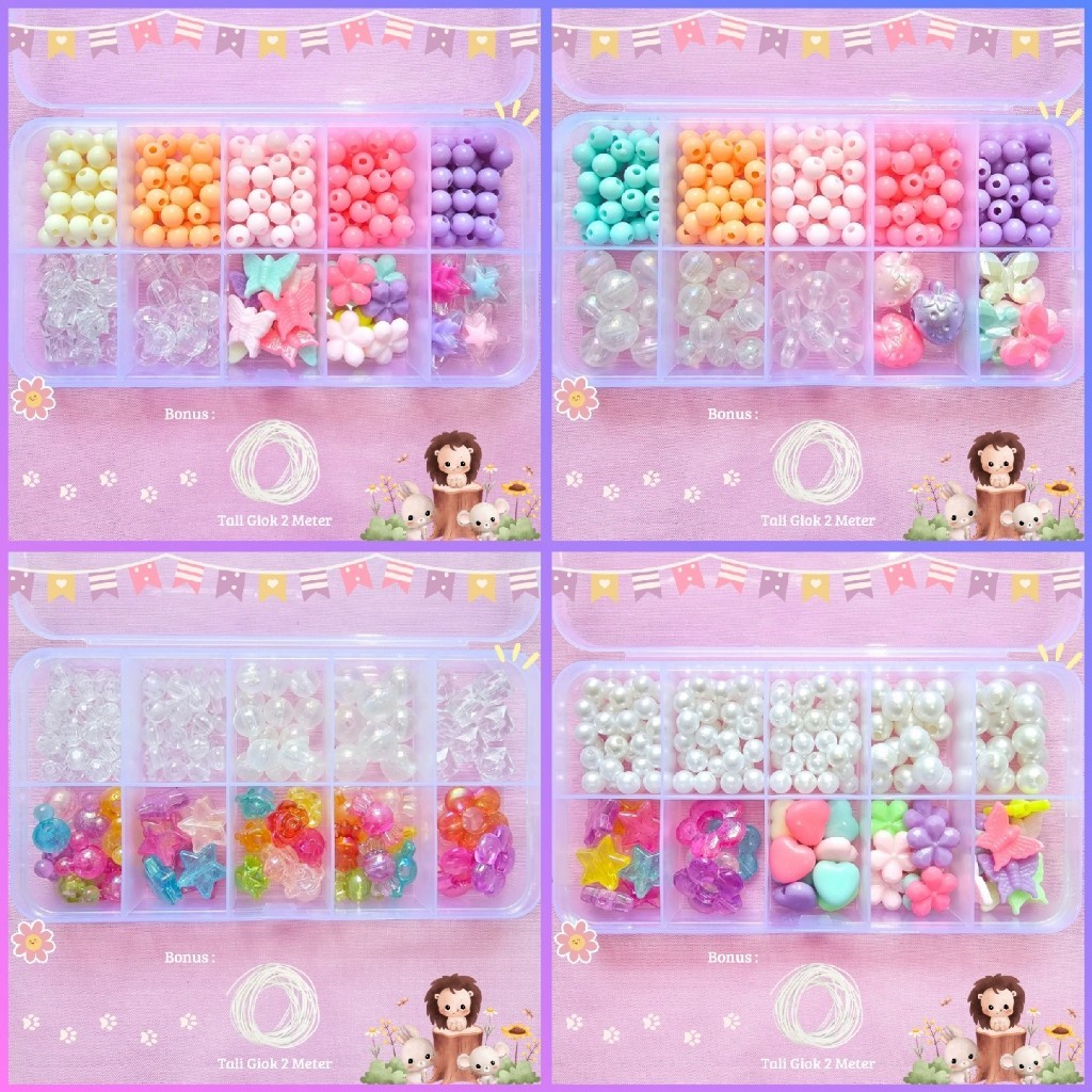 Bahan DIY / DIY Beads Kit - Manik Manik Gelang - Manik Manik Pasir (Gratis Tali Giok) - SM018 ( Mani