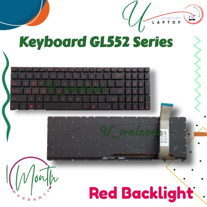 Key Keyboard ROG GL552 GL552V GL552J GL552JX GL752VW GL552VX Merah