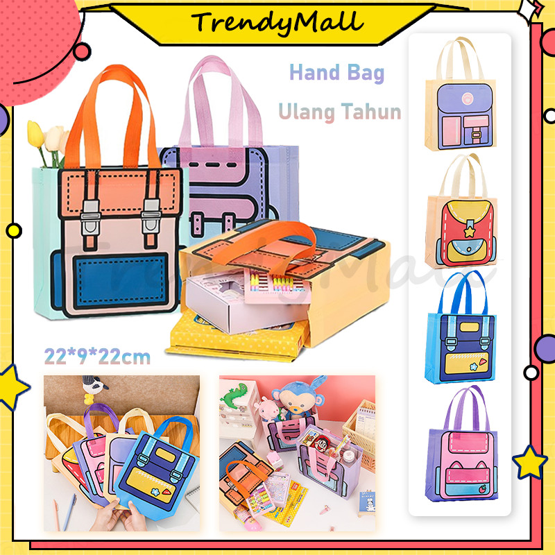

Tas Snack Ultah/Tas Belanja Tas Kado/Tas Jinjing Belanja/Tas Jinjing Belanja /Snack Bag Lipat Eco Friendly Bag/22x22x9cm Goodie Bag