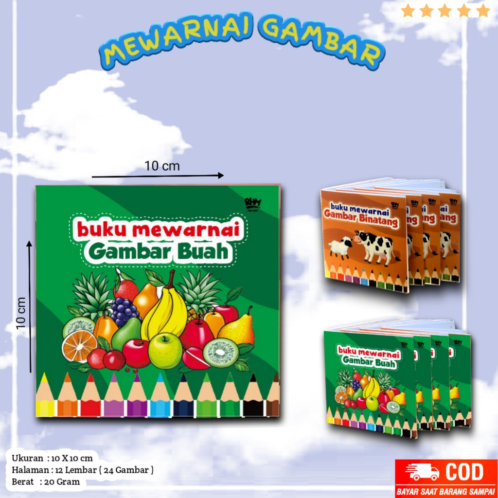 

Mini Book - Buku Mini Mewarnai / Mewarnai Anak /novel raja