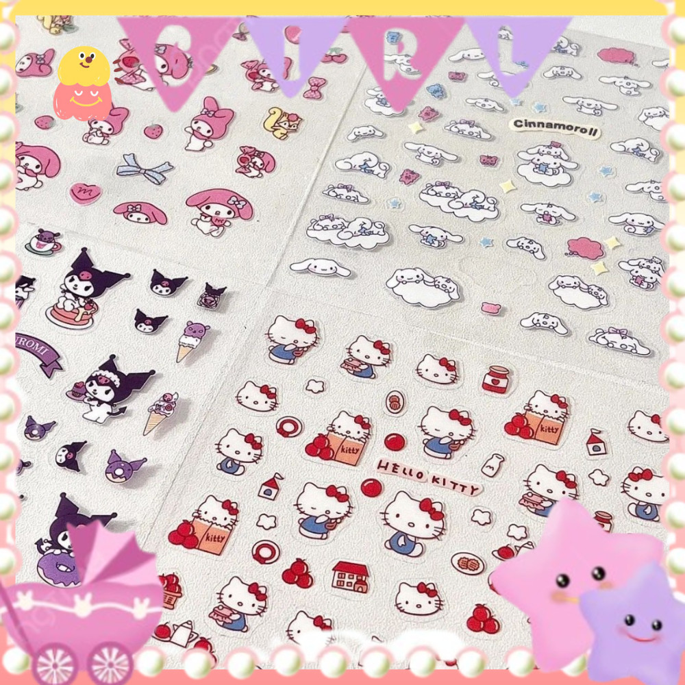 

Sanrio/Culomi Stiker Transparan DIY Stiker Buku Panduan Dekorasi Stiker Kartun