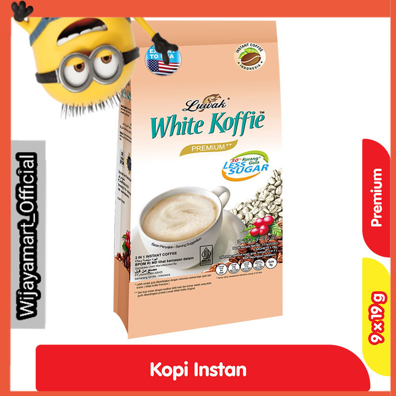 

Luwak White Koffie Premium Less Sugar 9 s