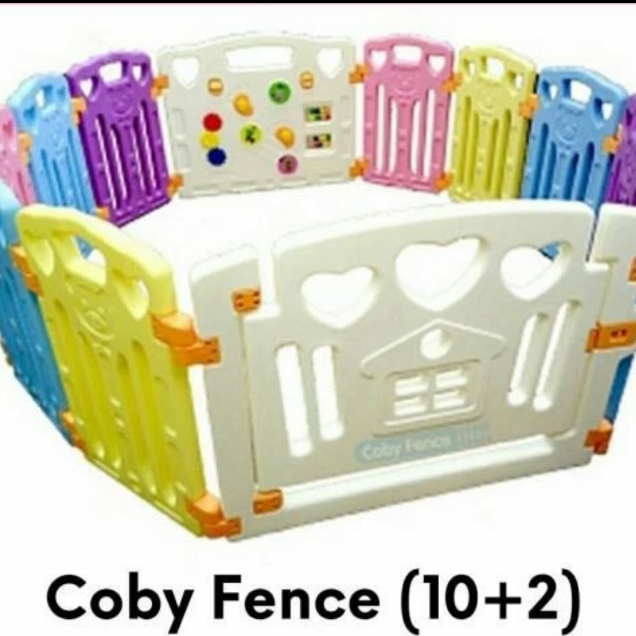 PAGAR PENGAMAN AMAN BERMAIN BAYI COBY HAUS COBYHAUS BEAR TIPE 10 + 2 BABY SAFETY FENCE PRELOVED (TS)