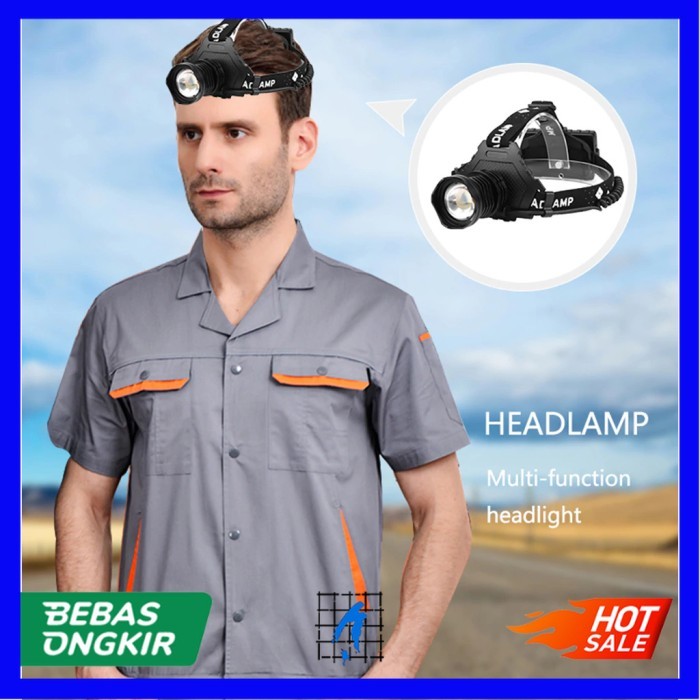 Senter Kepala Headlamp LED XHP70 8000 Lumens - Headlamp Saja