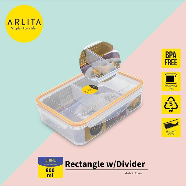 

Kirin - Arlita Shine Rectangle W Divider 800ml