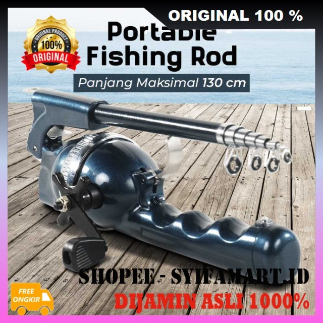 Joran Pancing Lipat Portable Joran Pancing Telescopic Fishing Rod Joran Pancing Lipat Model Baru 100