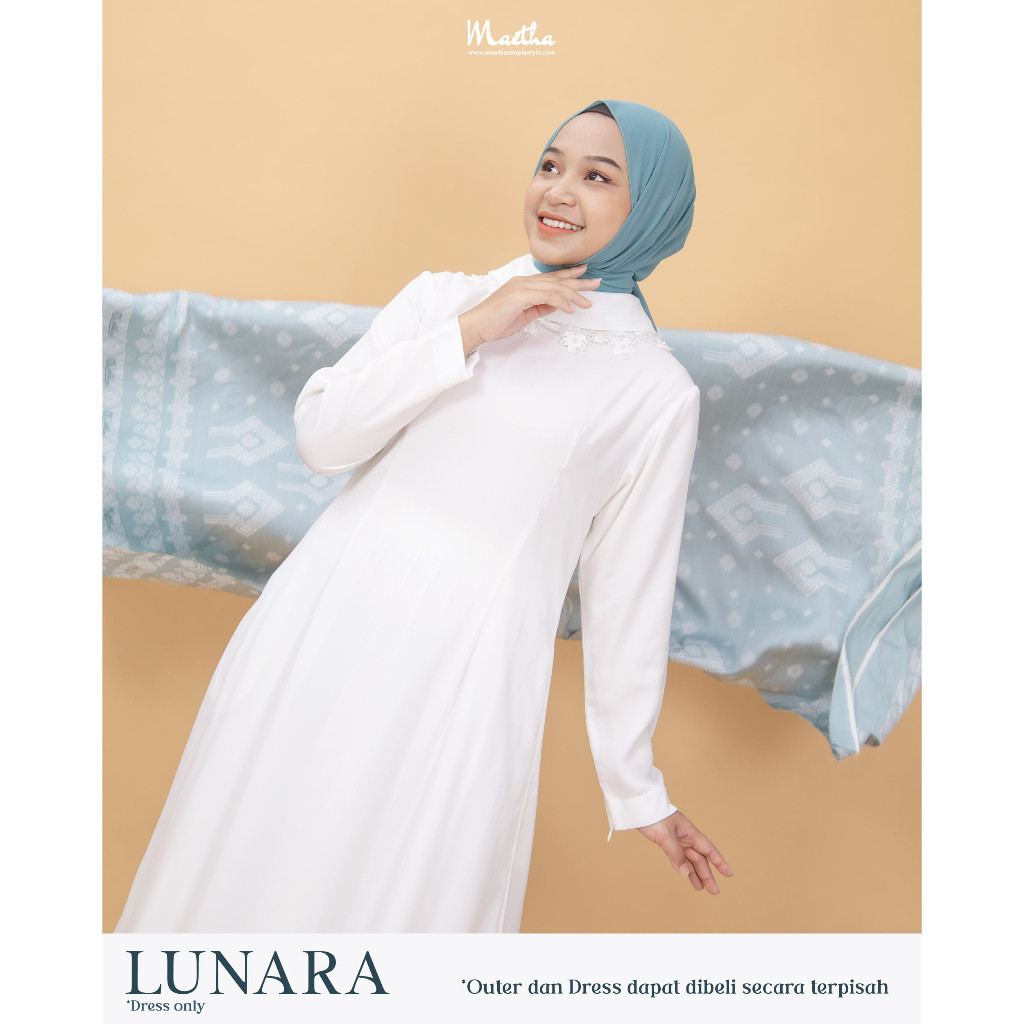 Lunara Series Inner Dress / Gamis Muslim Dewasa / Gamis Polos