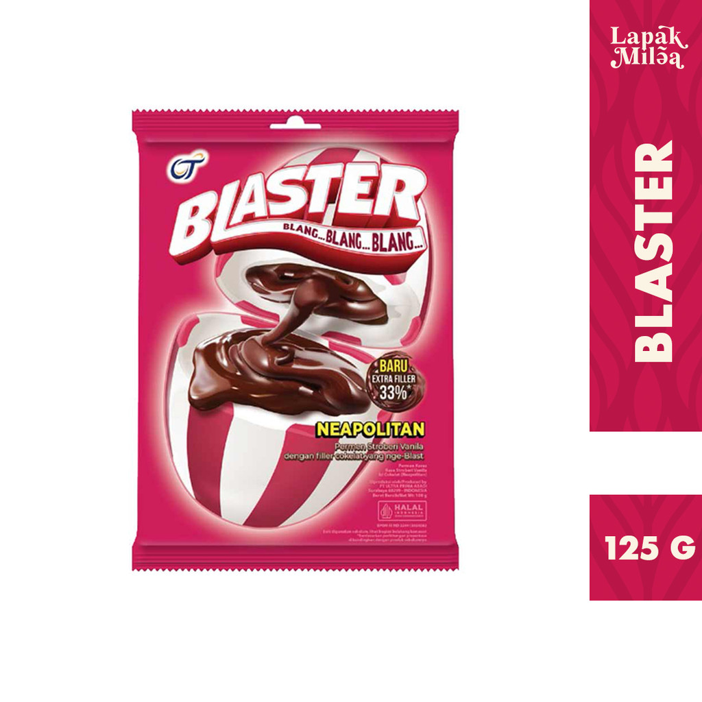 

Blaster Neapolitan 1 pack 125 gr Permen Belang Isi Coklat