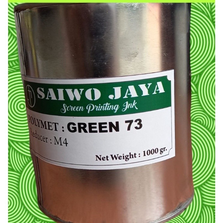 SAIWO JAYA GREEN 73 cat sablon plastik HDPP, sablon cup, sablon karung
