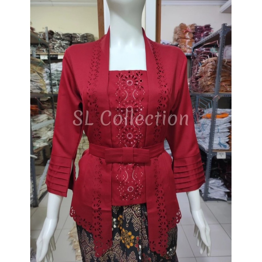 

✨NEW✨ -Kebaya modern merah / Atasan kebaya merah / Kebaya kutu baru merah - XXL