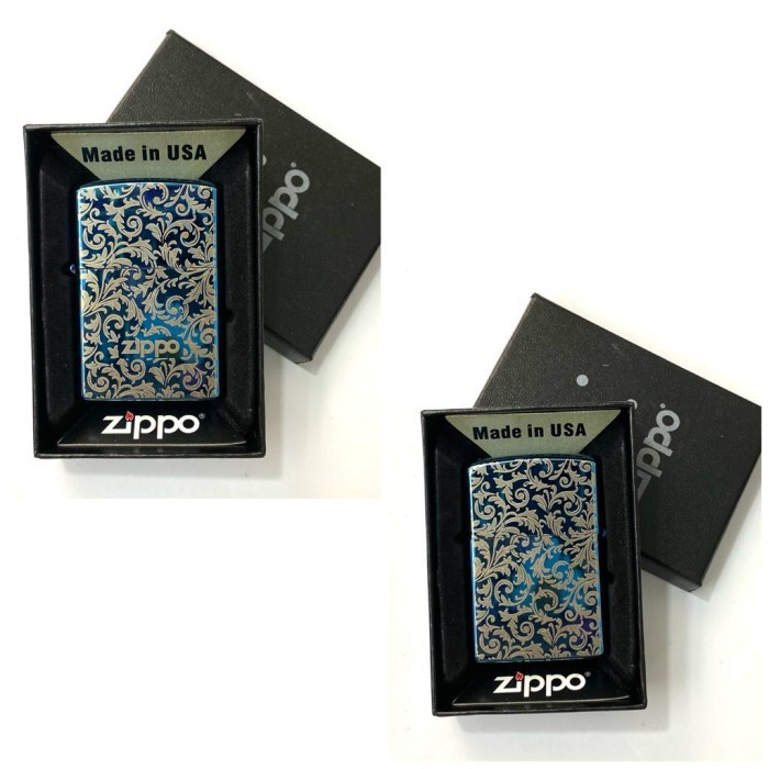 ( your_style.co )BISA COD Terbaruuuu KOREK ZIPPO MOTIF/WARNA BIRU MOTIF FULL CASING - MOTIF BATIK /K