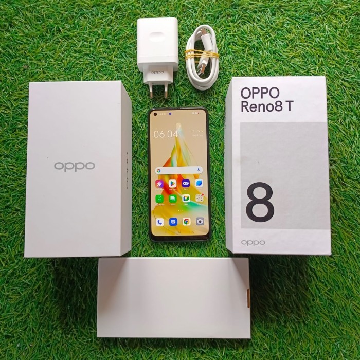 Handphone oppo reno 8T 8/256gb second seken bekas murah - HP AJA