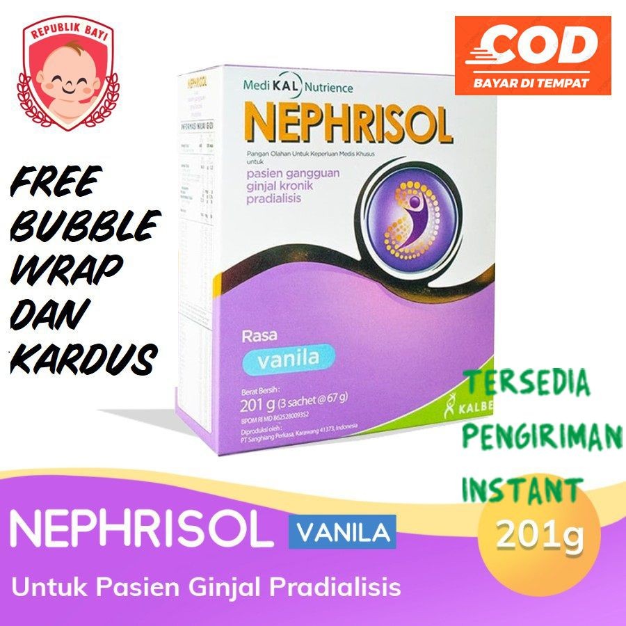 

Nephrisol Vanila Vanilla 201 gram TERBARU MURAH FREE PACKING DUS BUBBLE