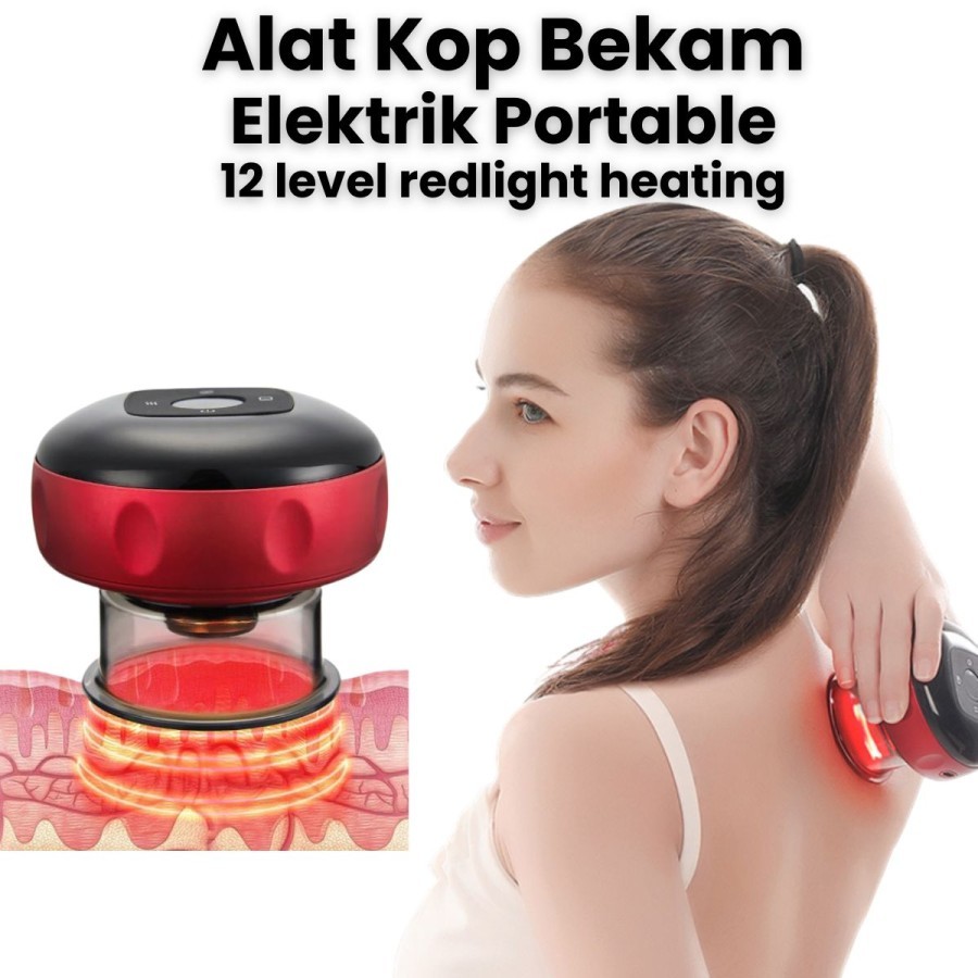 Alat Kop Elektrik Portable Kerokan Masuk Angin Pijat Cupping Badan Red Lht Therapy