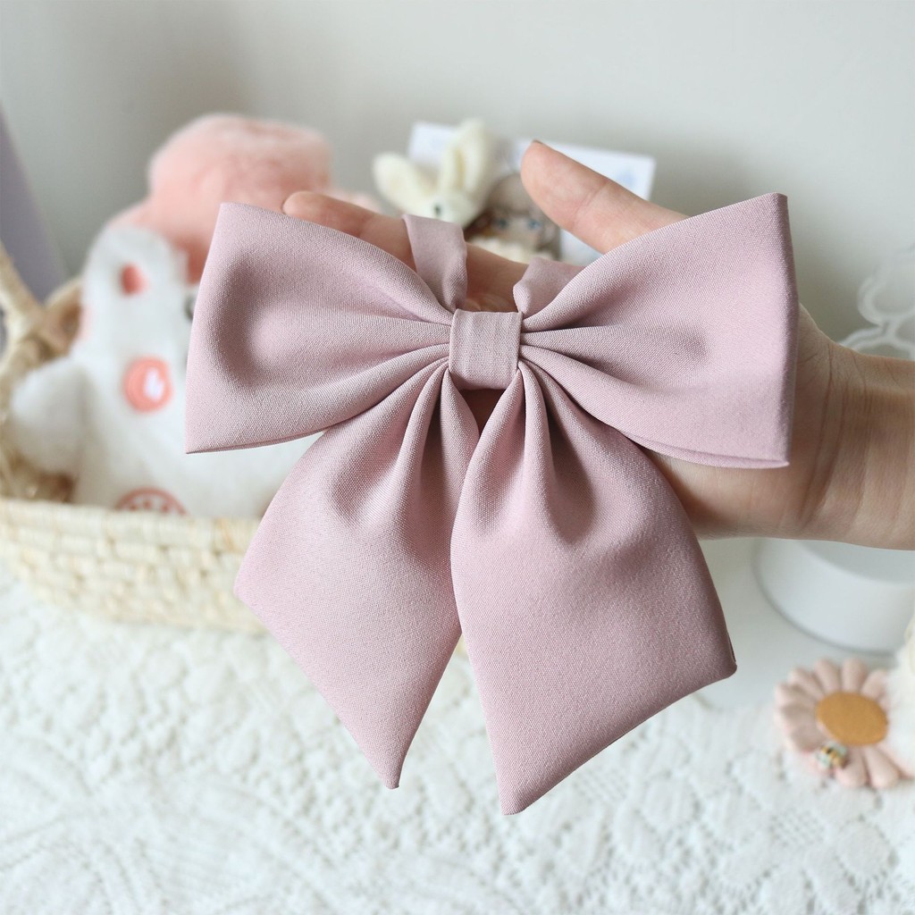 Cute pink big bow tie soft giant feather root soft girl bow female bevel package material