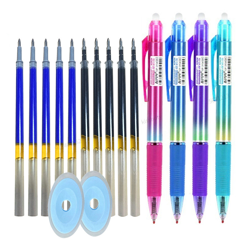 

4/10/26/30Pcs 0.5mm Push Erasable Gel Pen Automatic Press Erasable Ballpoint Pen Washable Handle Refills Rods Kawaii Stationery