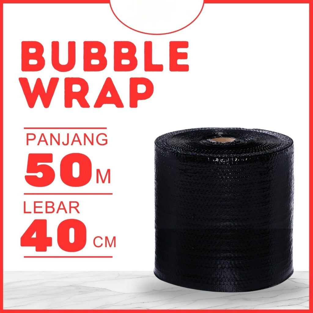 

Bubble Wrap Roll 40cm x 50m Plastik Pembungkus Paket Bubblewrap 40 x 50 Hitam Bening Bable Packing Online Shop