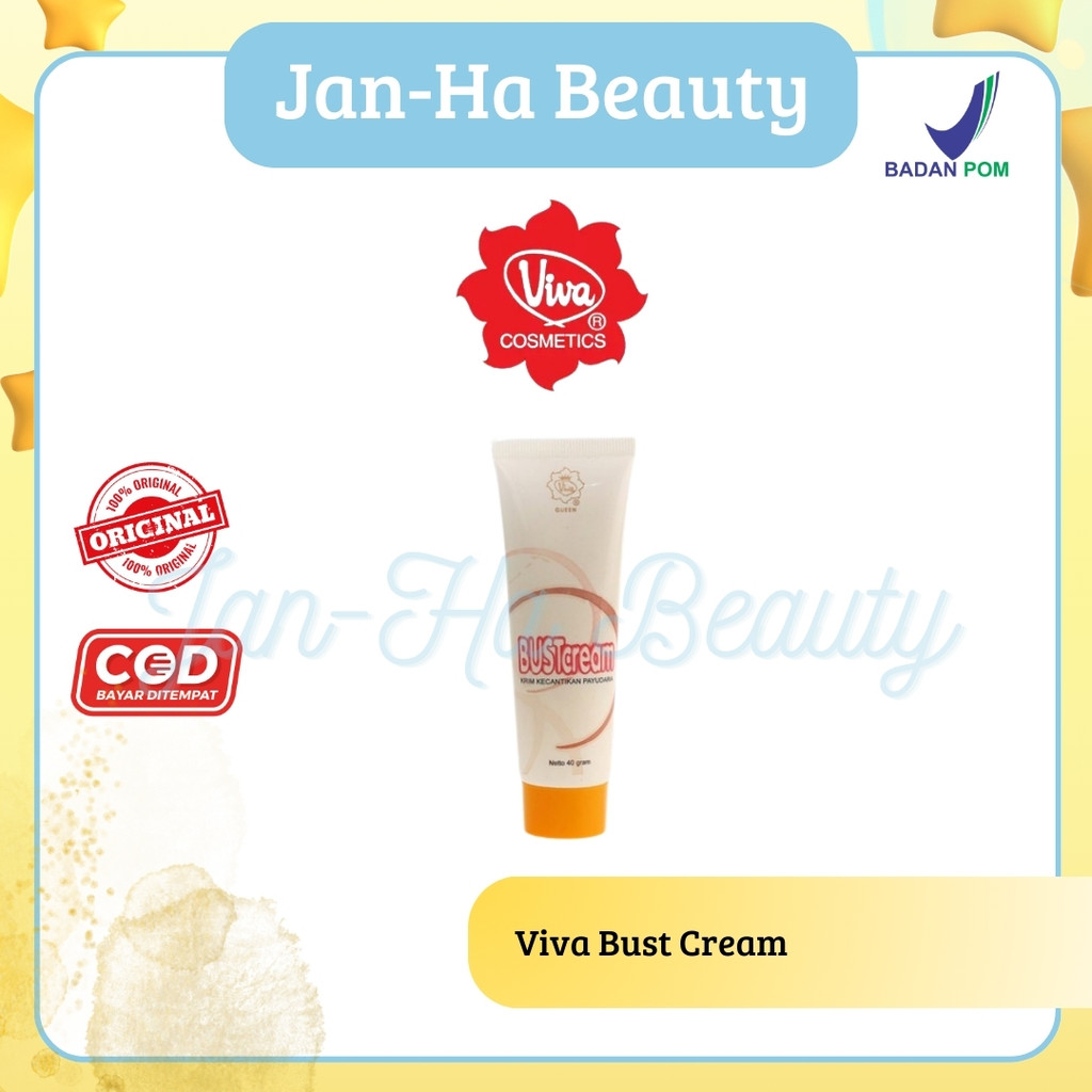 Viva Queen Bust Cream with VIT A, E, Moisturizer, Extract Averrhoa & Kigelia - 40 gr