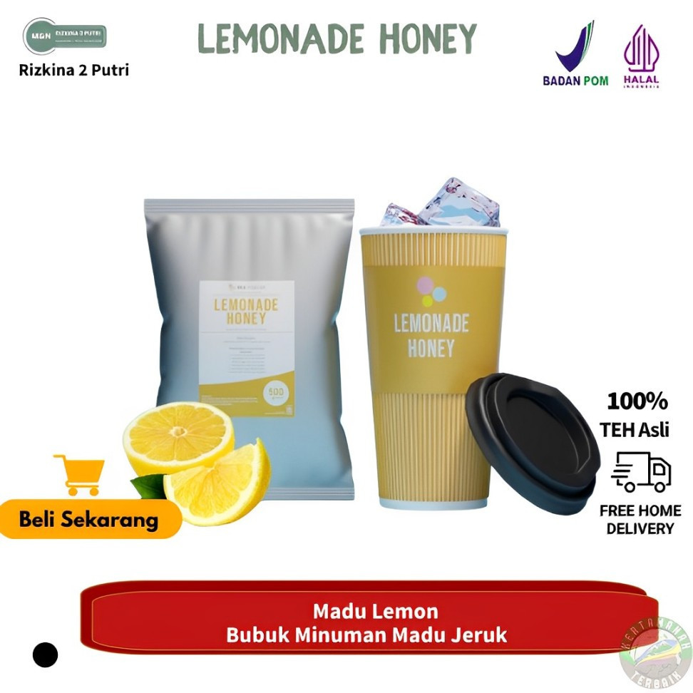 

Bubuk Sari Lemon Madu Lemonade Minuman Serbuk Bubuk Lemon Honey Blackcurant Tea Leci Apel Tea Peach